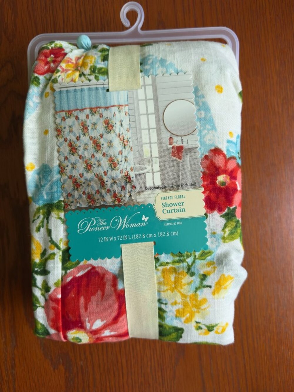 The Pioneer Woman Vintage Floral Fabric Shower Curtain 72x72 NWT